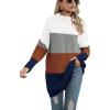 imageANRABESS Women Oversized Casual Loose Turtleneck Long Sleeve Slouchy Baggy Knit Tunic Sweaters Pullover 2025 Fall OutfitsWhite Gray