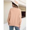 imageANRABESS Women Oversized Sweaters Batwing Long Sleeve 2025 Fall Outfits Crewneck Casual Knit Side Slit Fashion Pullover TopFlush Pink