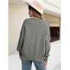 imageANRABESS Women Oversized Sweaters Batwing Long Sleeve 2025 Fall Outfits Crewneck Casual Knit Side Slit Fashion Pullover TopKhaki Green