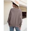 imageANRABESS Women Oversized Sweaters Batwing Long Sleeve 2025 Fall Outfits Crewneck Casual Knit Side Slit Fashion Pullover TopNutmeg