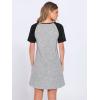 imageANRABESS Women Short Sleeve Sleep Night Shirts Comfy Nightgowns Ribbed Pajamas House Sweater Dress 2025 Fall SleepwearGrey Black