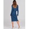 imageANRABESS Womens 2 Piece Outfits Sweater Dresses Set Midi Skirt Sets Long Sleeve Crop Top Bodycon Ribbed Knit Dress 2025 FallBlue