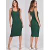 imageANRABESS Womens 2 Piece Outfits Sweater Dresses Set Midi Skirt Sets Long Sleeve Crop Top Bodycon Ribbed Knit Dress 2025 FallGreen