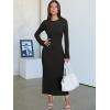 imageANRABESS Womens Bodycon Maxi Dresses 2025 Fall Casual Flare Sleeve Crewneck Lounge Comfy Sexy Ribbed Knit Long Sweater DressBlack
