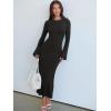 imageANRABESS Womens Bodycon Maxi Dresses 2025 Fall Casual Flare Sleeve Crewneck Lounge Comfy Sexy Ribbed Knit Long Sweater DressBlack