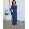 imageANRABESS Womens Bodycon Maxi Dresses 2025 Fall Casual Flare Sleeve Crewneck Lounge Comfy Sexy Ribbed Knit Long Sweater DressDeep Blue