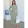 imageANRABESS Womens Bodycon Maxi Dresses 2025 Fall Casual Flare Sleeve Crewneck Lounge Comfy Sexy Ribbed Knit Long Sweater DressOlive