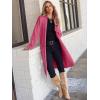 imageANRABESS Womens Cardigan Long Sweater Oversized Open Front Knit Coatigan Duster Coat 2025 Trendy Fall Outfits OuterwearHot Pink
