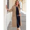 imageANRABESS Womens Cardigan Long Sweater Oversized Open Front Knit Coatigan Duster Coat 2025 Trendy Fall Outfits OuterwearKhaki Apricot