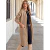 imageANRABESS Womens Cardigan Long Sweater Oversized Open Front Knit Coatigan Duster Coat 2025 Trendy Fall Outfits OuterwearKhaki Apricot