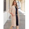 imageANRABESS Womens Cardigan Long Sweater Oversized Open Front Knit Coatigan Duster Coat 2025 Trendy Fall Outfits OuterwearKhaki Beige