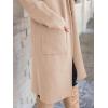 imageANRABESS Womens Cardigan Long Sweater Oversized Open Front Knit Coatigan Duster Coat 2025 Trendy Fall Outfits OuterwearKhaki Beige