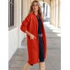 imageANRABESS Womens Cardigan Long Sweater Oversized Open Front Knit Coatigan Duster Coat 2025 Trendy Fall Outfits OuterwearOrange Red