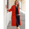 imageANRABESS Womens Cardigan Long Sweater Oversized Open Front Knit Coatigan Duster Coat 2025 Trendy Fall Outfits OuterwearOrange Red