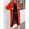 imageANRABESS Womens Cardigan Long Sweater Oversized Open Front Knit Coatigan Duster Coat 2025 Trendy Fall Outfits OuterwearOrange Red