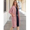 imageANRABESS Womens Cardigan Long Sweater Oversized Open Front Knit Coatigan Duster Coat 2025 Trendy Fall Outfits OuterwearPink