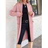 imageANRABESS Womens Cardigan Long Sweater Oversized Open Front Knit Coatigan Duster Coat 2025 Trendy Fall Outfits OuterwearPink