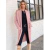 imageANRABESS Womens Cardigan Long Sweater Oversized Open Front Knit Coatigan Duster Coat 2025 Trendy Fall Outfits OuterwearPink