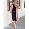 imageANRABESS Womens Cardigan Long Sweater Oversized Open Front Knit Coatigan Duster Coat 2025 Trendy Fall Outfits OuterwearPink