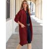 imageANRABESS Womens Cardigan Long Sweater Oversized Open Front Knit Coatigan Duster Coat 2025 Trendy Fall Outfits OuterwearRed