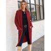 imageANRABESS Womens Cardigan Long Sweater Oversized Open Front Knit Coatigan Duster Coat 2025 Trendy Fall Outfits OuterwearRed