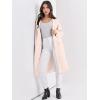 imageANRABESS Womens Cardigan Sweater 2025 Fall Outfits Knitted Lapel Long Coats CoatigansApricot