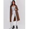 imageANRABESS Womens Cardigan Sweater 2025 Fall Outfits Knitted Lapel Long Coats CoatigansCoffee