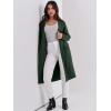 imageANRABESS Womens Cardigan Sweater 2025 Fall Outfits Knitted Lapel Long Coats CoatigansDeep Green