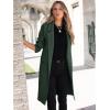 imageANRABESS Womens Cardigan Sweater 2025 Fall Outfits Knitted Lapel Long Coats CoatigansDeep Green