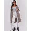 imageANRABESS Womens Cardigan Sweater 2025 Fall Outfits Knitted Lapel Long Coats CoatigansGray