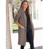imageANRABESS Womens Cardigan Sweater 2025 Fall Outfits Knitted Lapel Long Coats CoatigansGray