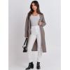 imageANRABESS Womens Cardigan Sweater 2025 Fall Outfits Knitted Lapel Long Coats CoatigansGray