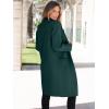 imageANRABESS Womens Cardigan Sweater 2025 Fall Outfits Knitted Lapel Long Coats CoatigansGreen