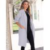 imageANRABESS Womens Cardigan Sweater 2025 Fall Outfits Knitted Lapel Long Coats CoatigansGrey Purple