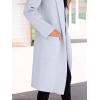 imageANRABESS Womens Cardigan Sweater 2025 Fall Outfits Knitted Lapel Long Coats CoatigansLight Blue