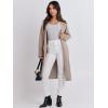 imageANRABESS Womens Cardigan Sweater 2025 Fall Outfits Knitted Lapel Long Coats CoatigansLight Khaki