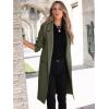 imageANRABESS Womens Cardigan Sweater 2025 Fall Outfits Knitted Lapel Long Coats CoatigansOlive