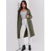 imageANRABESS Womens Cardigan Sweater 2025 Fall Outfits Knitted Lapel Long Coats CoatigansOlive