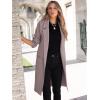 imageANRABESS Womens Cardigan Sweater 2025 Fall Outfits Knitted Lapel Long Coats CoatigansRed Apricot