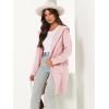 imageANRABESS Womens Cardigan Sweater Oversized Coatigan Knitted Hooded Coat 2025 Fall Outfits OutwearPink