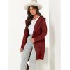 imageANRABESS Womens Cardigan Sweater Oversized Coatigan Knitted Hooded Coat 2025 Fall Outfits OutwearRed
