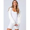 imageANRABESS Womens Cropped Sweatshirt Long Sleeve Bolero Cardigan Open Front Shrug Workout Thumb Hole Y2K Tops Preppy ClothesCream White
