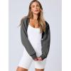 imageANRABESS Womens Cropped Sweatshirt Long Sleeve Bolero Cardigan Open Front Shrug Workout Thumb Hole Y2K Tops Preppy ClothesDark Grey