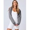 imageANRABESS Womens Cropped Sweatshirt Long Sleeve Bolero Cardigan Open Front Shrug Workout Thumb Hole Y2K Tops Preppy ClothesDeep Grey