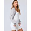 imageANRABESS Womens Cropped Sweatshirt Long Sleeve Bolero Cardigan Open Front Shrug Workout Thumb Hole Y2K Tops Preppy ClothesGrey