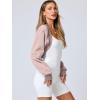 imageANRABESS Womens Cropped Sweatshirt Long Sleeve Bolero Cardigan Open Front Shrug Workout Thumb Hole Y2K Tops Preppy ClothesLight Khaki