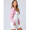 imageANRABESS Womens Cropped Sweatshirt Long Sleeve Bolero Cardigan Open Front Shrug Workout Thumb Hole Y2K Tops Preppy ClothesLight Pink