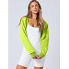 imageANRABESS Womens Cropped Sweatshirt Long Sleeve Bolero Cardigan Open Front Shrug Workout Thumb Hole Y2K Tops Preppy ClothesNeon Green