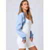 imageANRABESS Womens Cropped Sweatshirt Long Sleeve Bolero Cardigan Open Front Shrug Workout Thumb Hole Y2K Tops Preppy ClothesSky