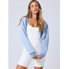 imageANRABESS Womens Cropped Sweatshirt Long Sleeve Bolero Cardigan Open Front Shrug Workout Thumb Hole Y2K Tops Preppy ClothesSky